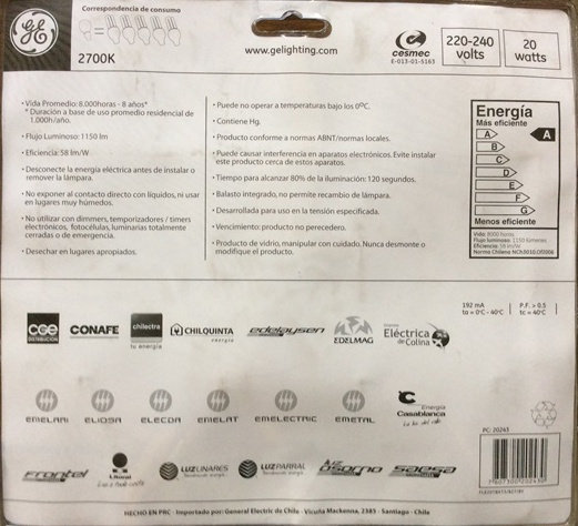 Ampolletas Ahorro Energía GE Pack 4 unidades #2