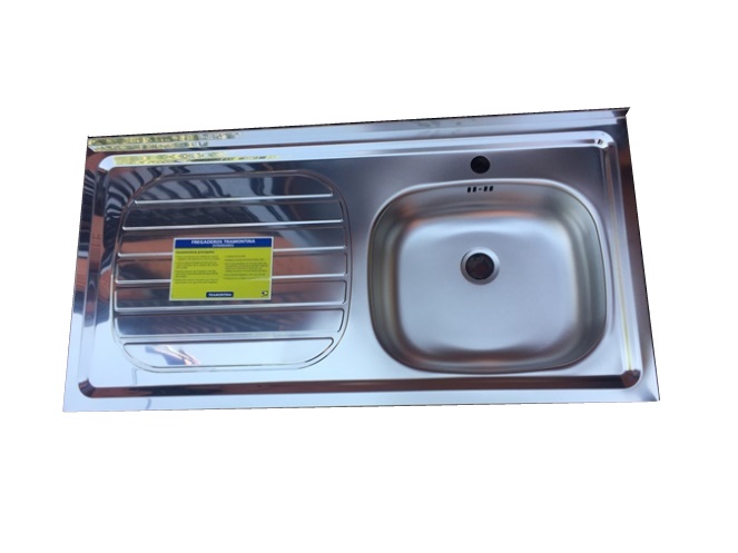 Lavaplatos Acero Inox Tramontina 80x50 / 1 cubo Derecho #2