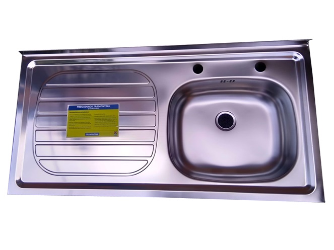 Lavaplatos Acero Inox Tramontina 100x50 / 1 cubo Derecho #2