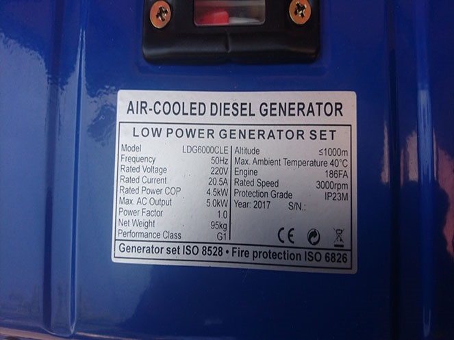 Generador Diesel 5 Kw / Alfamaq / LDG6000CLE / Partida Electrica #4