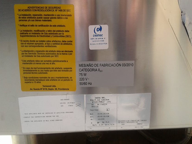 Cocina Industrial / Acero Inoxidable / Casta SRL / Italiana / 5 Platos / Usado  #7