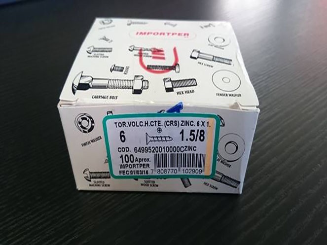 Caja 100 Tornillos 6 x 1 5/8