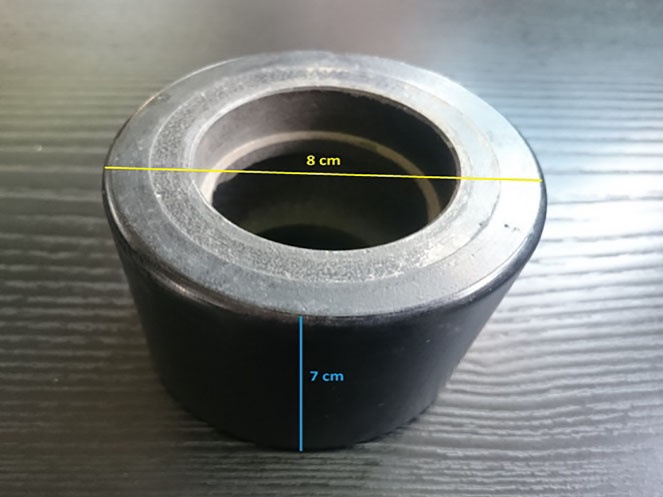 Rueda Delantera Transpaleta 80x70mm / sin Rodamiento #3