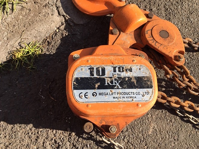 Tecle Cadena / Marca Rex / 10 Ton. /  Cadena 6 mt. / Usado #2