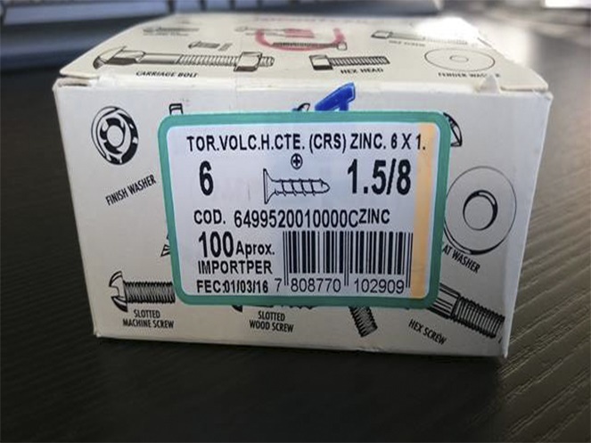 Caja 100 Tornillos 6 x 1 5/8