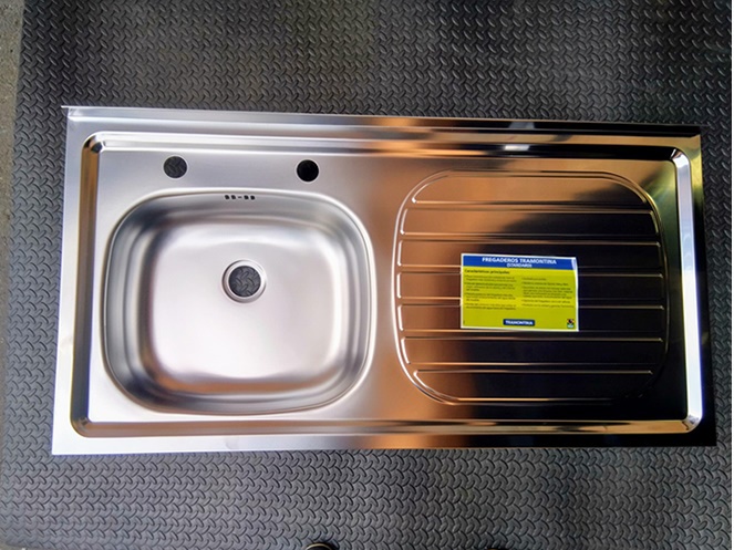 Lavaplatos Acero Inox Tramontina 100x50 / 1 cubo Izquierdo #3