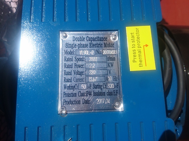 Cabezal y Motor 3 Hp Motor Eléctrico 220 Volt / Alfamaq  #7