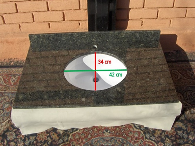 Vanitorio Granito Verde 1.000 x 572 x 20 mm #7