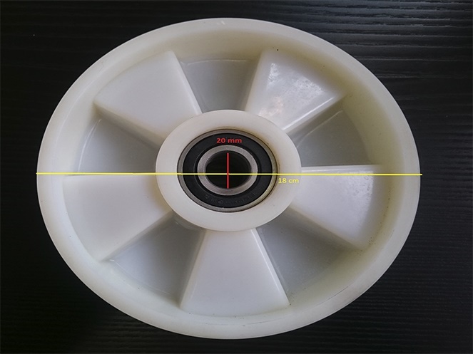 Rueda Trasera Transpaleta 180x50 mm Nylon #3