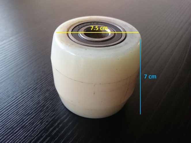 Rueda Delantera Transpaleta 80x70mm Nylon #3