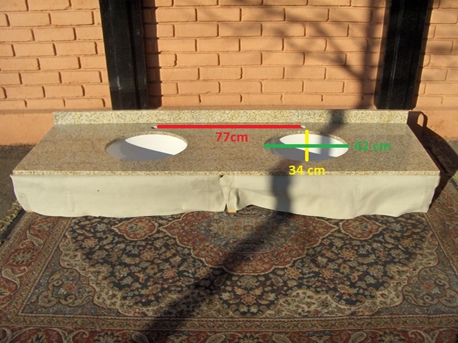 Vanitorio Granito Amarillo 2.000 x 572 x 20 mm aprox #5