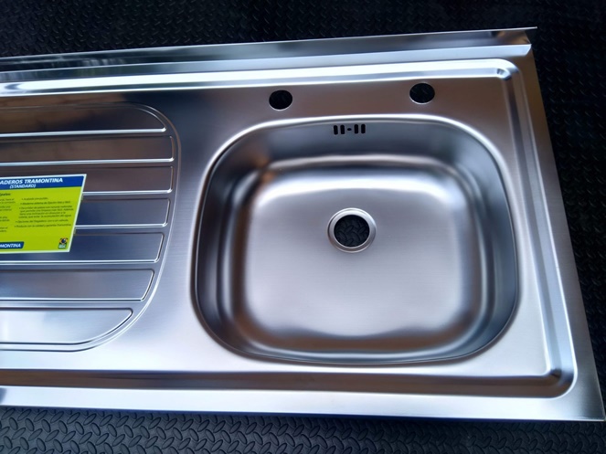 Lavaplatos Acero Inox Tramontina 100x50 / 1 cubo Derecho #4