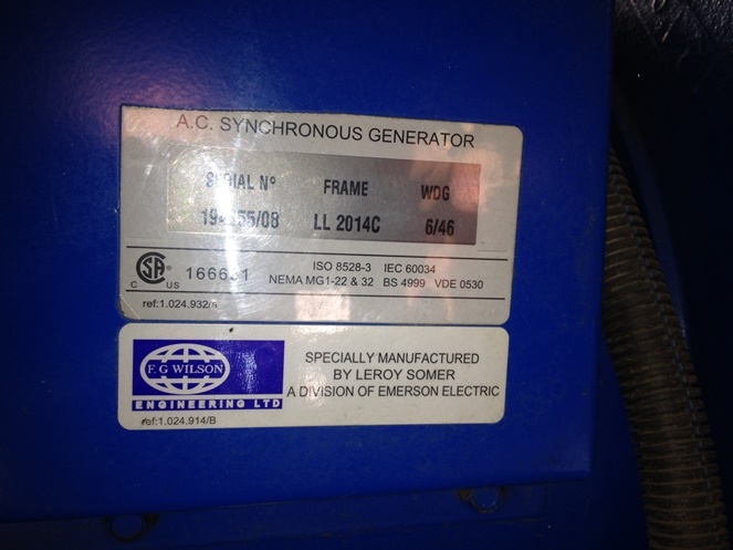 Generador F.G. Wilson / 50 kva / Modelo XP-50GR / 2006 / Usado #5