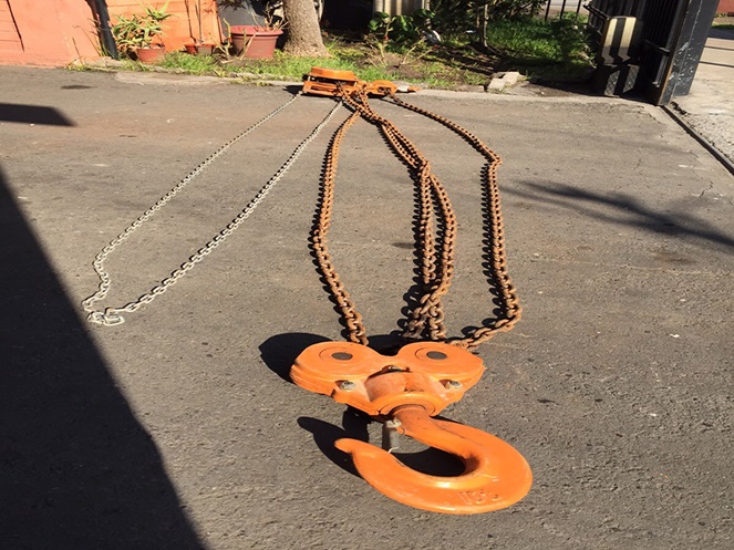 Tecle Cadena / Marca Rex / 10 Ton. /  Cadena 6 mt. / Usado #5