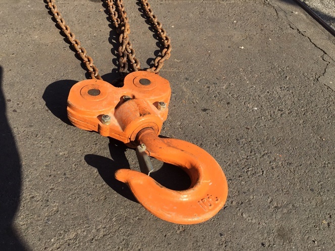 Tecle Cadena / Marca Rex / 10 Ton. /  Cadena 6 mt. / Usado #4