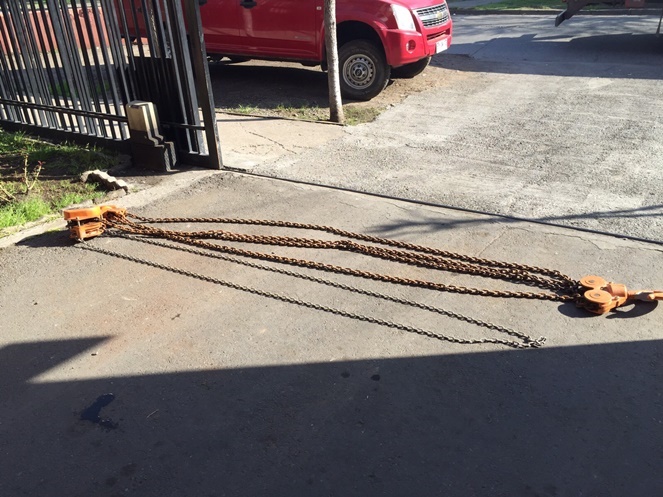 Tecle Cadena / Marca Rex / 10 Ton. /  Cadena 6 mt. / Usado #3