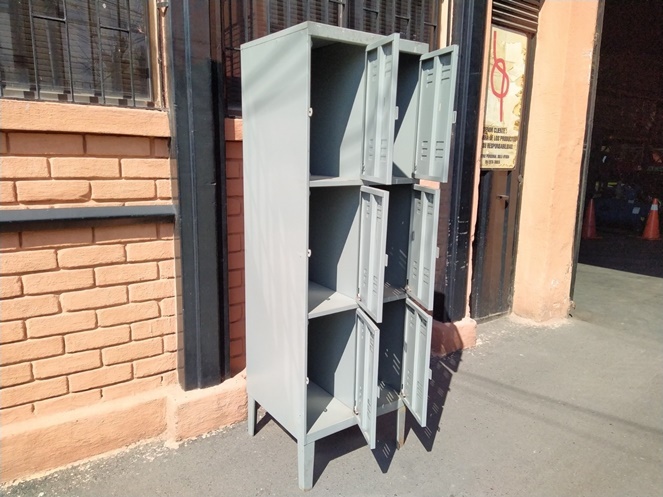 Locker 6 puertas Gris / 2 Filas / Bash / Usado #6