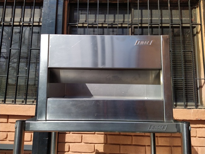 Estante A. Inox. Porta Servicios Biggi con ruedas / 3 Niveles con Dispensador Pan / Usado / B2 #5