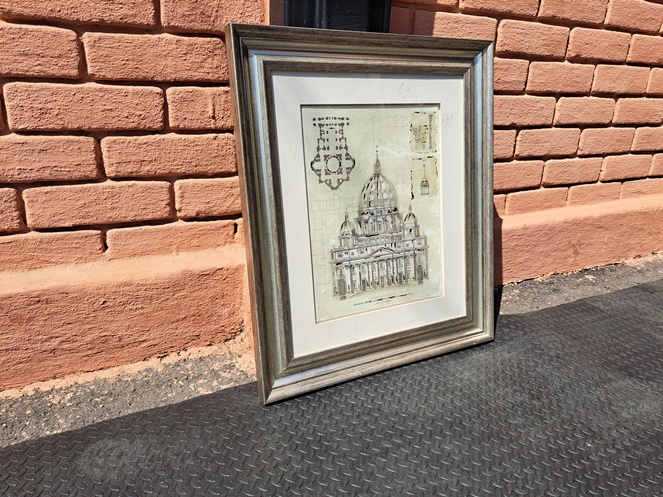 Cuadro Dibujo Iglesia Roma / Usado #2