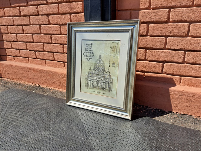 Cuadro Dibujo Iglesia Roma / Usado #3