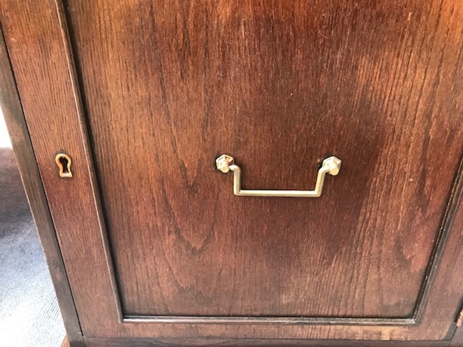 Escritorio Madera Enchapado Encina / 9 cajones / 2 puertas / Usado / 48 #7