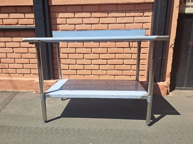 Mesón Acero Inoxidable Super con Respaldo 0.75 x 1.20 Mt #5