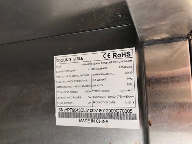 Meson Acero Inoxidable Refrigerado / Prowat / 3 Puertas / Usado / 3387  #11