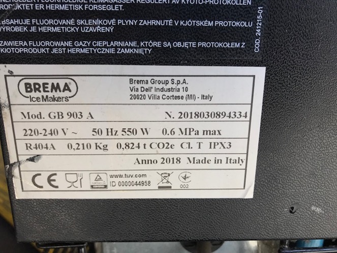 Maquina para hacer hielo / Brema Ice Flaker Mod. GB903A / Usado #9