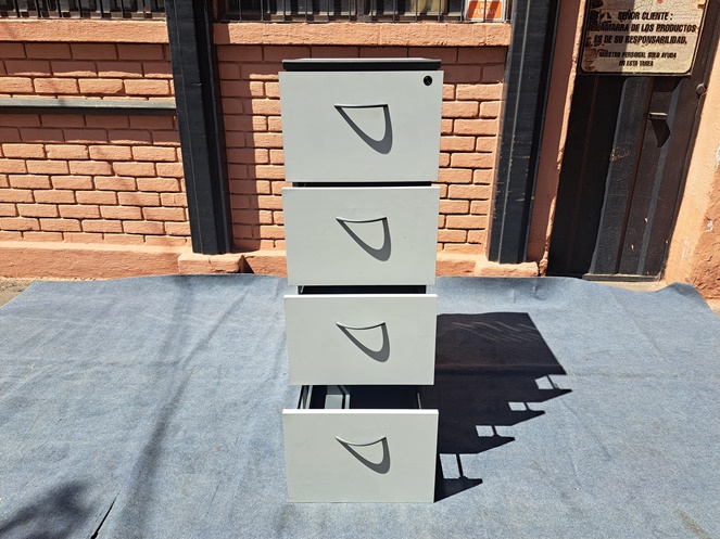 Kardex Madera Gris / 4 cajones / Alto 1.28 mt. / Usado #6