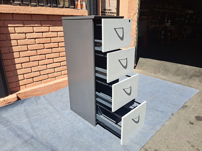 Kardex Madera Gris / 4 cajones / Alto 1.28 mt. / Usado #7