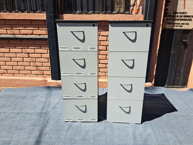 Kardex Madera Gris / 4 cajones / Alto 1.36 Mt. / Usado #8