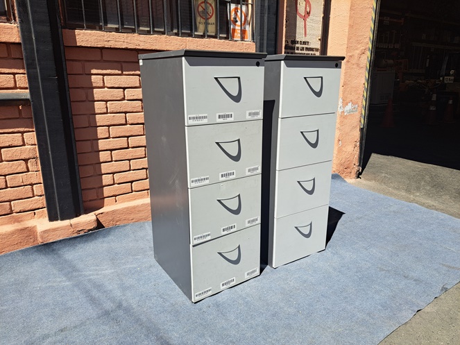 Kardex Madera Gris / 4 cajones / Alto 1.36 Mt. / Usado #9