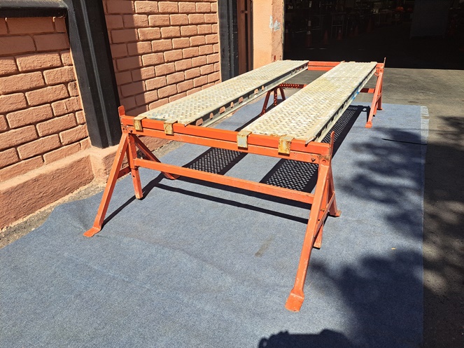 Juego Caballete Andamio Yeseros Pintados / Con 02 plataformas 2.220 mm. / Usados #4