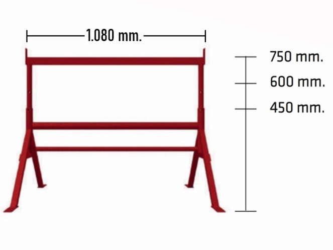 Juego Caballete Andamio Yeseros Pintados / Con 02 plataformas 1.500 mm. / Usados #9