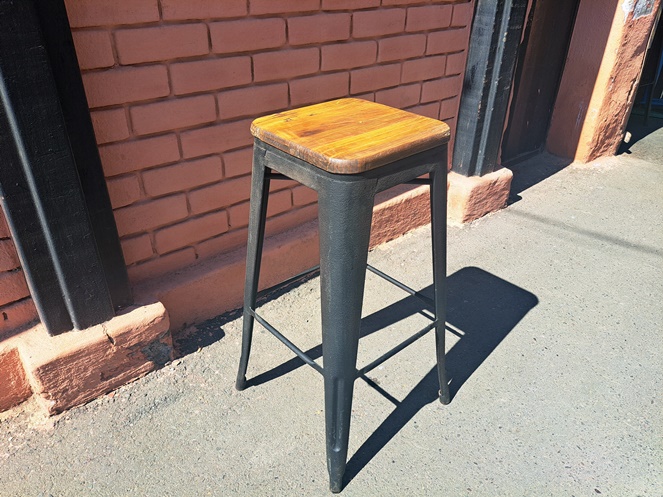 Pisos Bar Metalicos / Asiento Madera / 5 unidades / Usados #2