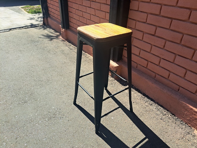 Pisos Bar Metalicos / Asiento Madera / 5 unidades / Usados #3