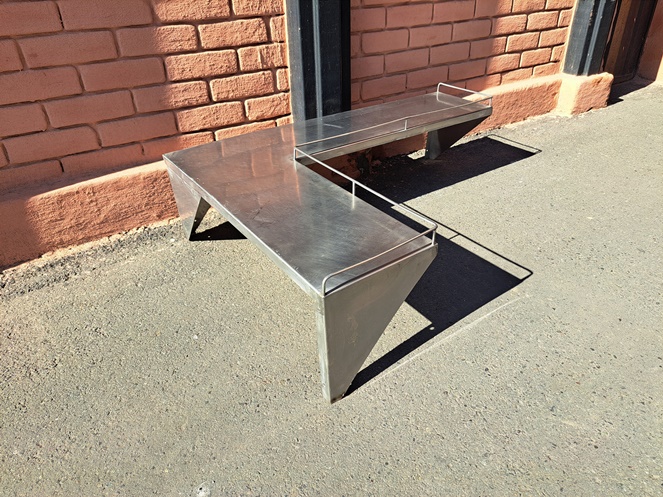 Repisa esquina de acero inoxidable / usado #2