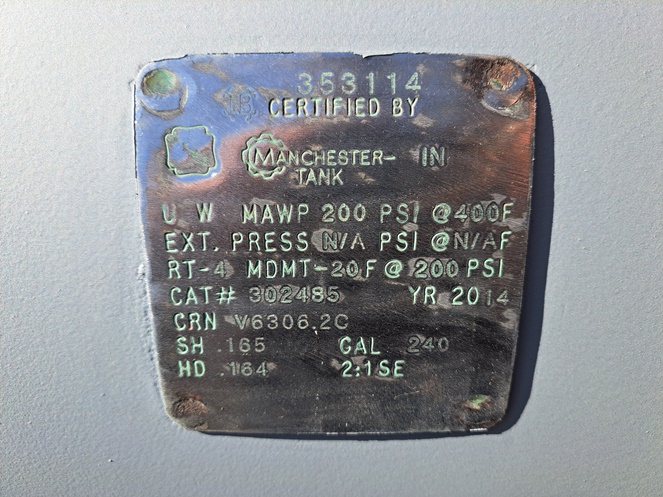 Estanque Acero Galvanizado Aire Comprimido / Usado (2) / 900 lts aprox #4