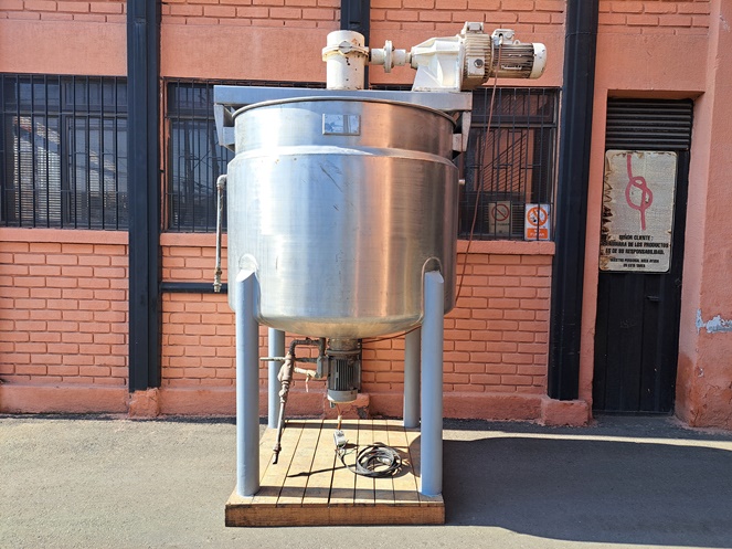 Estanque (Reactor) Acero Inoxidable Doble Camisa c/ Doble Agitador / Usado #2