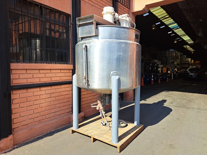 Estanque (Reactor) Acero Inoxidable Doble Camisa c/ Doble Agitador / Usado #3