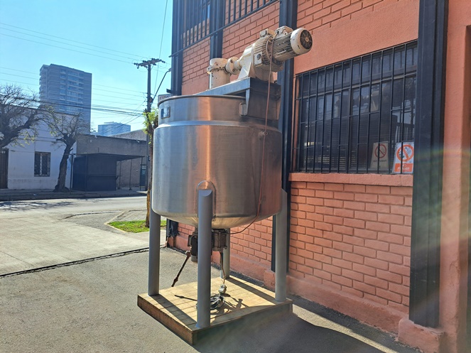 Estanque (Reactor) Acero Inoxidable Doble Camisa c/ Doble Agitador / Usado #4