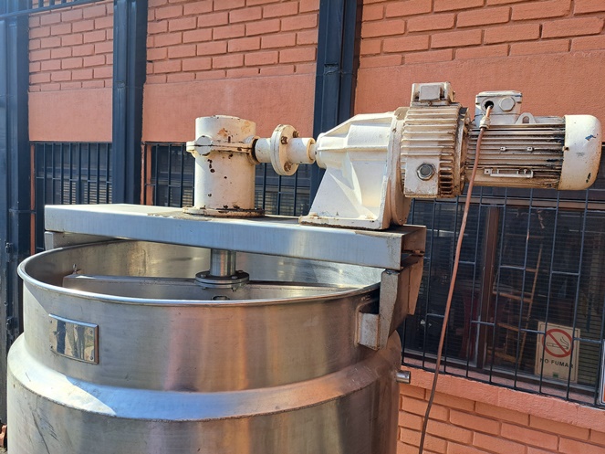 Estanque (Reactor) Acero Inoxidable Doble Camisa c/ Doble Agitador / Usado #10