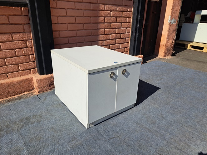 Mueble Madera 2 puertas soporte Impresora  Blanco / N14 / Usado #2