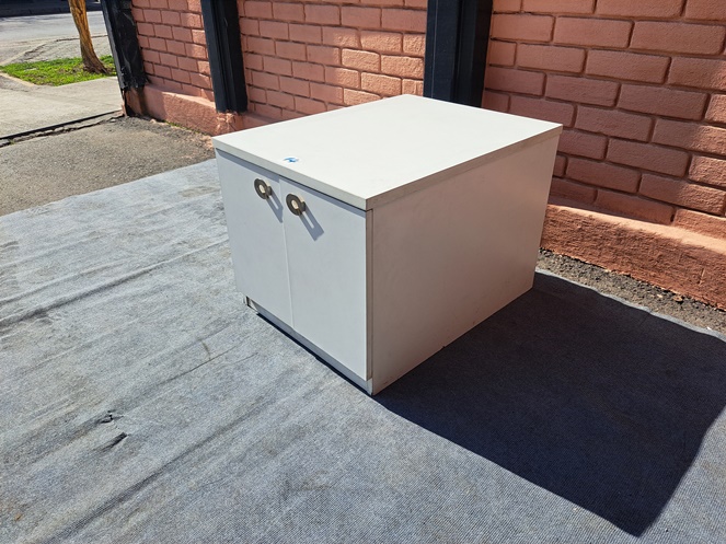 Mueble Madera 2 puertas soporte Impresora  Blanco / N14 / Usado #3