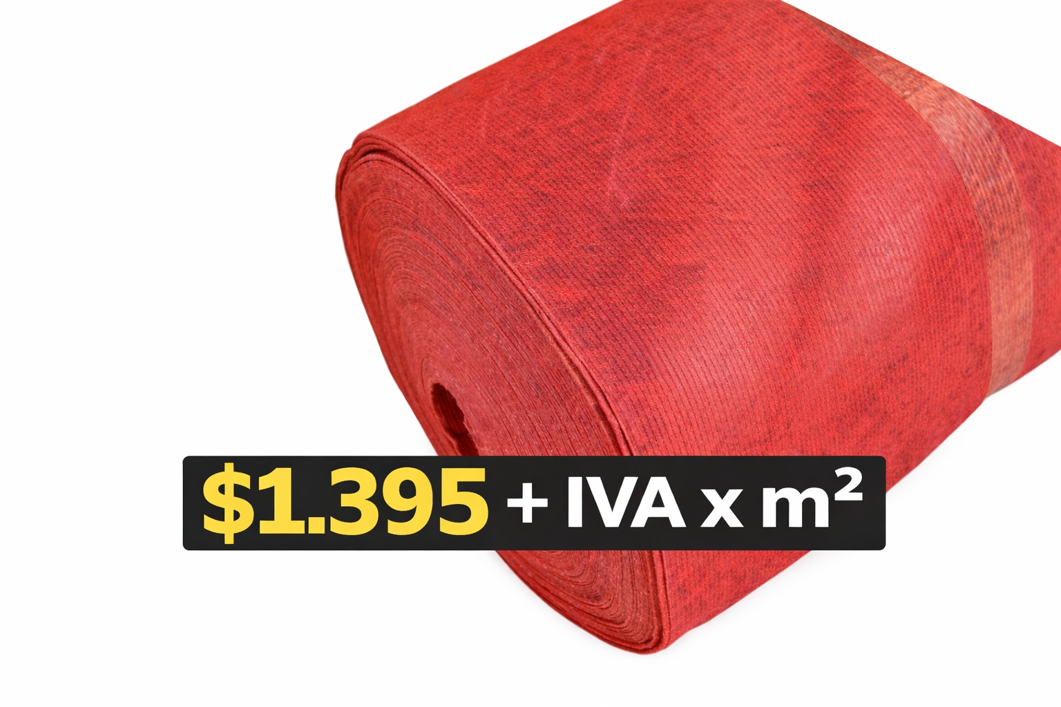Cubrepiso Por Rollo de 195 m2 / Nuevo / Rojo