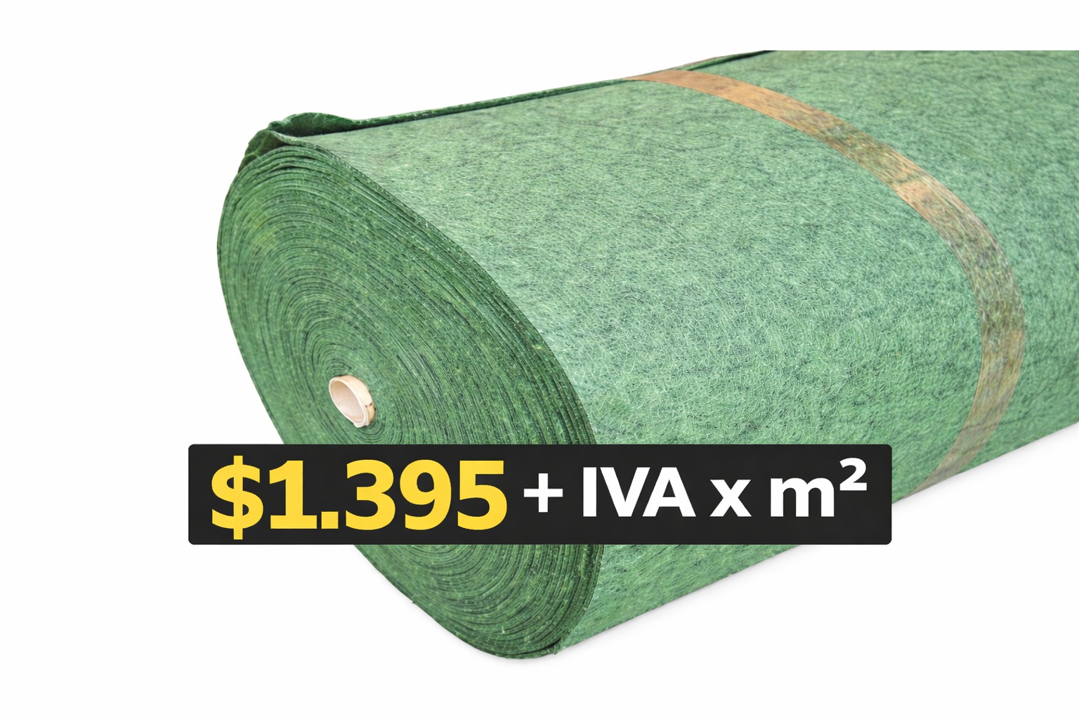 Cubrepiso Por Rollo de 195 m2 / Nuevo / Verde