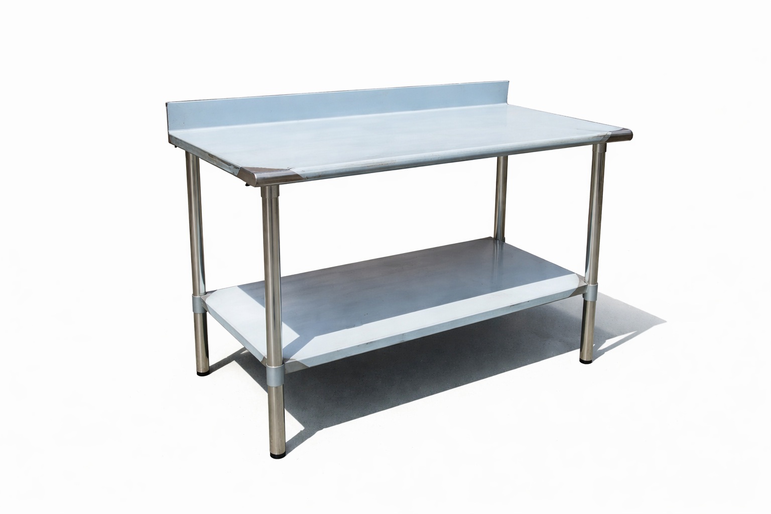 Mesón Acero Inoxidable Super con Respaldo 0.75 x 1.20 Mt