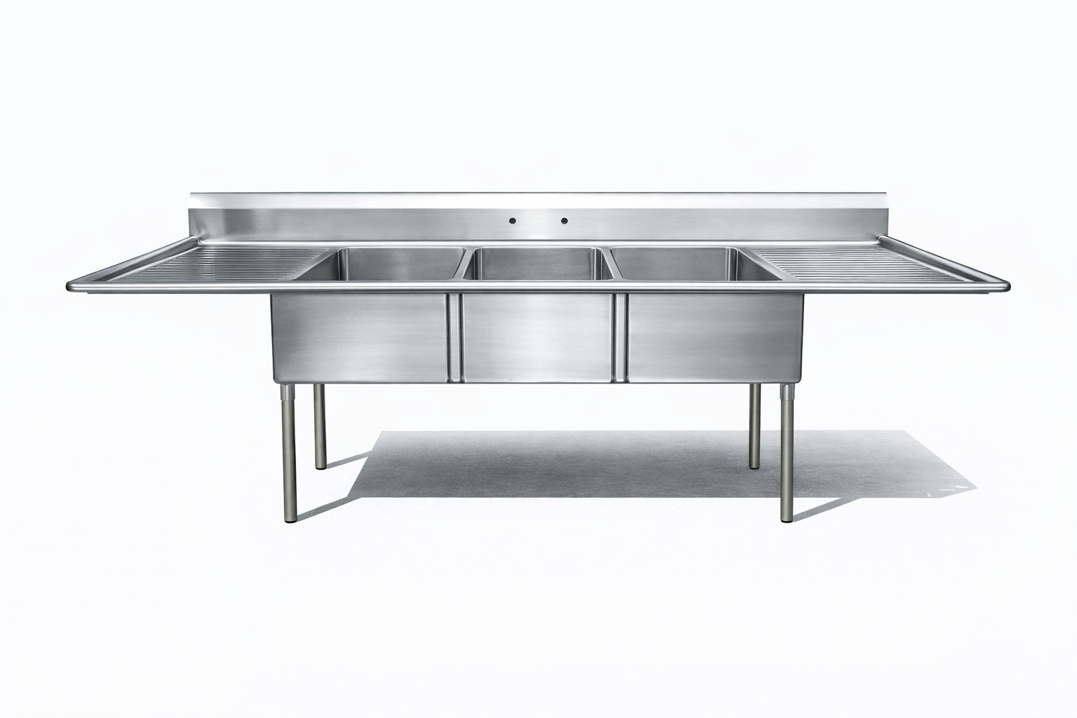 Lavafondo Acero Inoxidable 3 Cubos y 2 Secadores