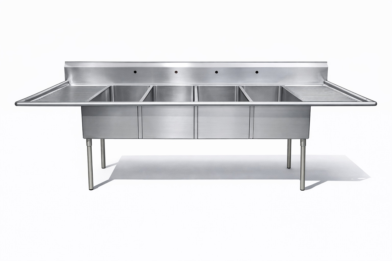 Lavafondo Acero Inoxidable 4 Cubos y 2 Secadores