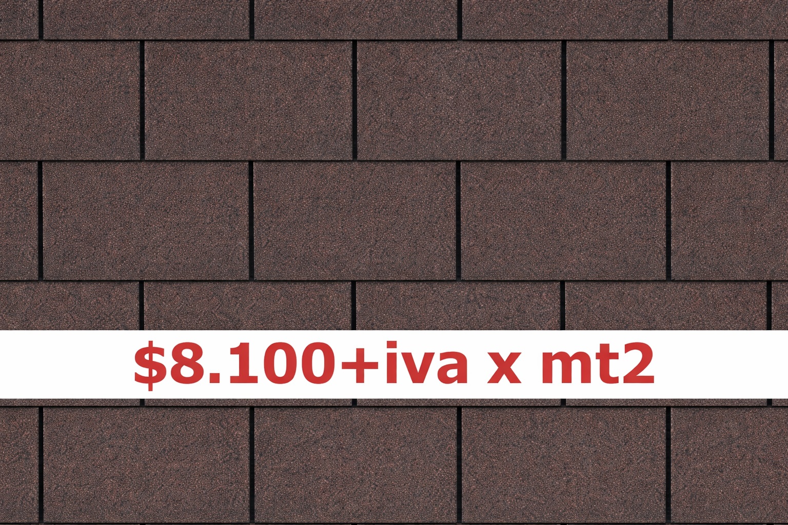 Teja Asfaltica / Cafe / 333 x 1.000 mm / Alfamat